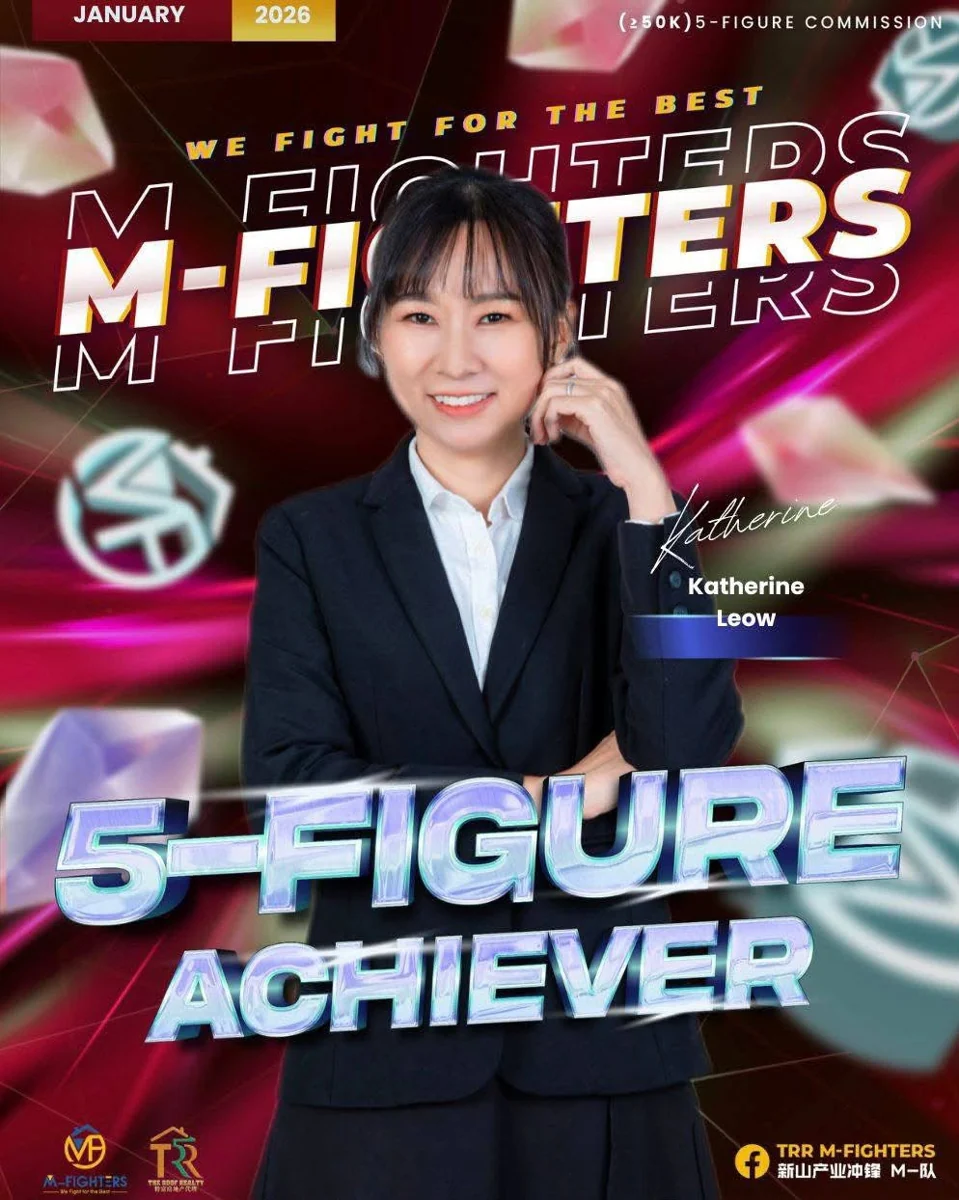 Katherine Leow on another 5-Figure Achiever recognition poster